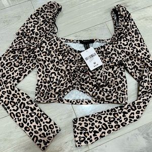 Animal print crop top